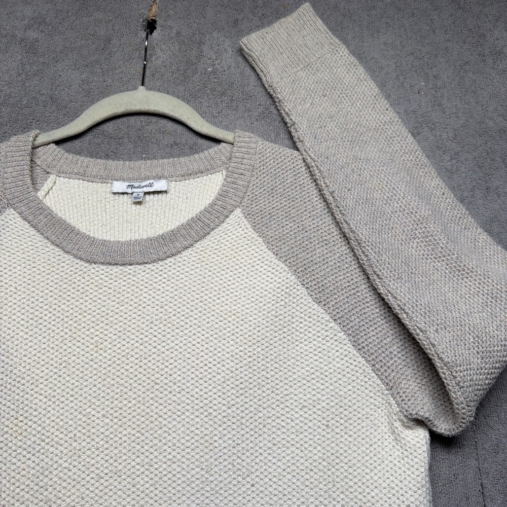 Madewell Beige Knit Raglan Crewneck Sweater Women's‎ Medium